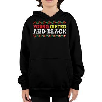 Young Gifted And Black Girl Funny Melanin Queen Girls Kids Youth Hoodie - Thegiftio UK
