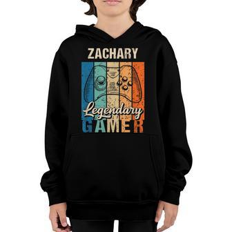 Zachary Name Gift - Personalized Legendary Gamer Youth Hoodie - Thegiftio UK