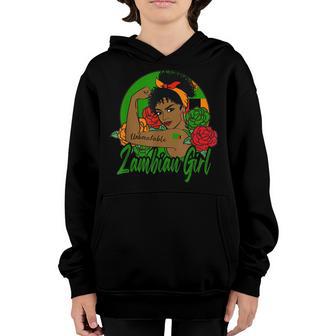 Zambian Girl Zambia Woman Zambians Flag Youth Hoodie - Thegiftio UK