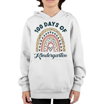 100 Days Of Kindergarten School - 100 Days Smarter Rainbow Youth Hoodie - Thegiftio UK