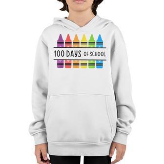 100Th Day Of School 100 Days Of Making A Difference Colorful V2 Youth Hoodie - Thegiftio UK