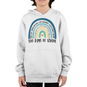 100Th Day Of School Teacher - 100 Days Smarter Rainbow Youth Hoodie - Thegiftio UK