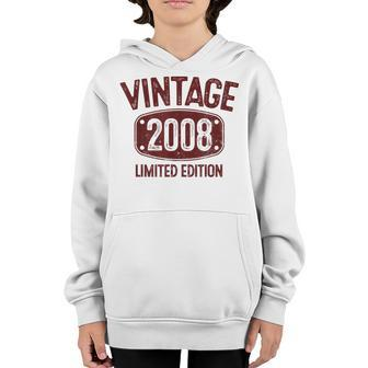 15 Year Old Gift Boys Girls Vintage 2008 15Th Birthday Retro Youth Hoodie | Mazezy