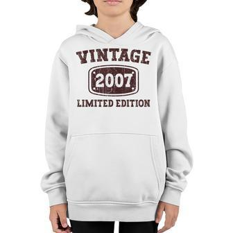 16 Year Old Vintage 2007 Happy 16Th Birthday Gift Boys Girls Youth Hoodie | Mazezy