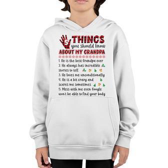 5 Things You Should Know About My Grandpa Christmas For Kids Youth Hoodie - Thegiftio UK