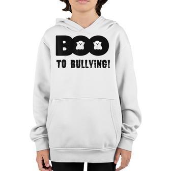 Anti-Bullying Unity Day Orange Boo To Bullying Kid Halloween Youth Hoodie - Thegiftio UK