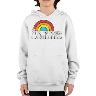 Be Kind Rainbow Orange Anti Bullying Unity Day Kids Youth Hoodie - Thegiftio UK
