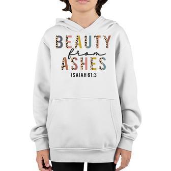 Beauty From Ashes Leopard Print Faith Christian Women Kids Youth Hoodie - Thegiftio UK