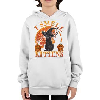 Black Cat Halloween- I Smell Kittens Women Men Kids Youth Hoodie - Thegiftio UK