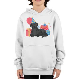 Black Labrador Lover Dog Owner Kids Birthday Party Black Lab Youth Hoodie - Thegiftio UK