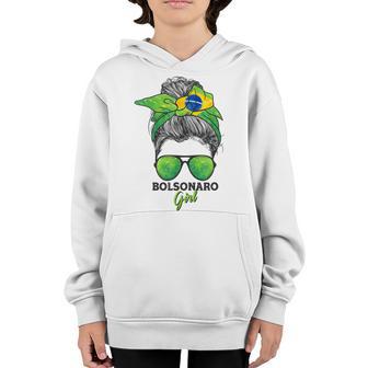 Bolsonaro 2022 Brazilian Girl Brazil Flag Brasil Youth Hoodie - Thegiftio UK