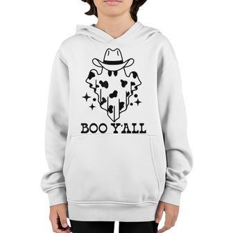 Boo Haw Retro Halloween Cowboy Ghost Cowgirl Fall Country Youth Hoodie - Thegiftio UK