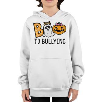 Boo To Bullying Halloween Orange Anti Bully Unity Day Kids Youth Hoodie - Thegiftio UK