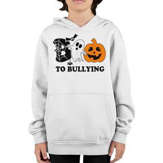 Boo To Bullying Orange Anti Bullying Unity Day Halloween Kid Youth Hoodie - Thegiftio UK