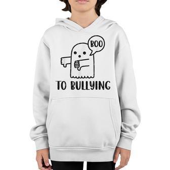 Boo To Bullying Orange Anti Bullying Unity Day Halloween Kid Youth Hoodie - Thegiftio UK