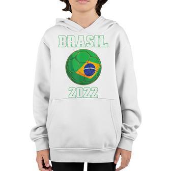 Brazil Soccer Ball Brazilian Flag Football Jersey Men Boys Youth Hoodie - Thegiftio UK
