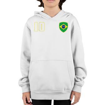 Brazil Soccer Jersey Brazilian Flag Funny Kids Boy Women Men Youth Hoodie - Thegiftio UK