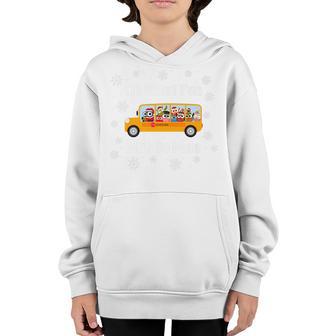 Bus Driver School Bus Winter Christmas T Youth Hoodie - Thegiftio UK