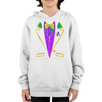 Carnival Masquerade Tuxedo Kids Men Gift Parade Mardi Gras Youth Hoodie - Thegiftio UK