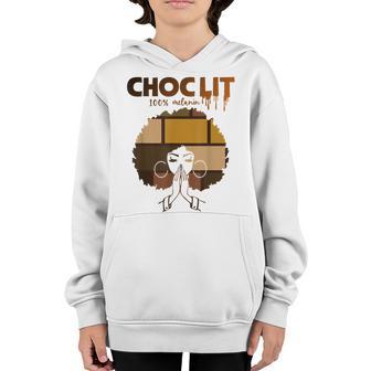 Choclit Melanin Black Girl Black Pride Afro Hair Youth Hoodie - Thegiftio UK