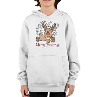 Christmas Deer Merry Christmas Youth Hoodie - Thegiftio UK