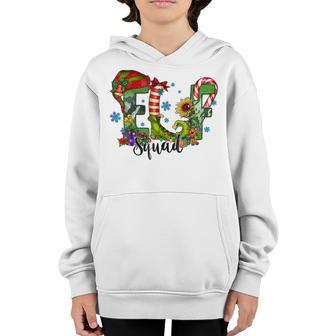 Christmas Elf Squad Funny Xmas Family Matching Pajama Kids Youth Hoodie - Thegiftio UK
