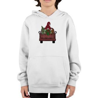 Christmas Gnomes Red Truck V2 Youth Hoodie - Thegiftio UK
