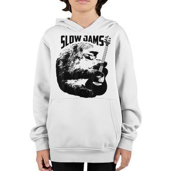 Cool Sloth Playing Guitar Jams - Gift For Boys & Girls Youth Hoodie - Thegiftio UK