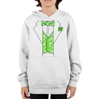 Costume Irish Tuxedo Funny St Patricks Day Boys Kids Youth Hoodie - Thegiftio UK
