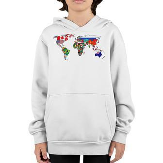 Countries Flags Girls World Maps Kids World Maps Boys  Youth Hoodie