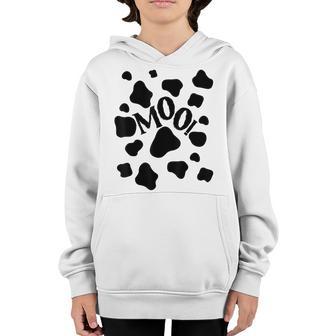 Cow Costume Funny & Cute Calf Halloween Men Women Kids Youth Hoodie - Thegiftio UK