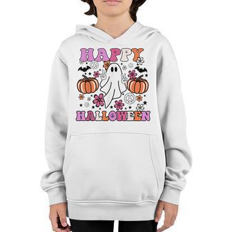 Cute Ghost Happy Halloween Costumes Pumpkins Men Women Kids Youth Hoodie - Thegiftio UK
