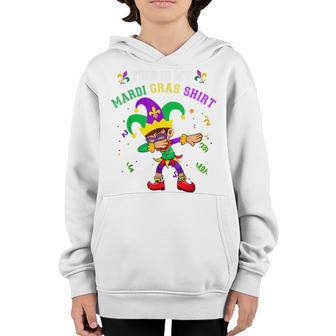 Cute This Is My Mardi Gras Dabbing Boy Purple Outfit Youth Hoodie - Thegiftio UK