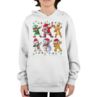 Dabbing Santa Elf Friends Christmas Boys Girls Men Xmas Dab V17 Youth Hoodie - Thegiftio UK