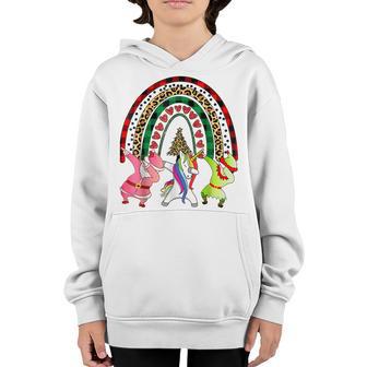 Dabbing Santa Elf Unicorn Christmas Kids Boys Men Xmas Youth Hoodie - Thegiftio UK