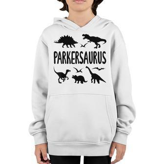 Dinosaur T Rex Parker Parkersaurus Boys Dino Name Youth Hoodie | Mazezy