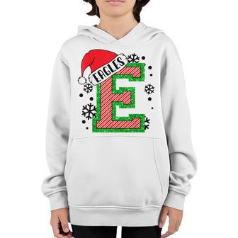 Eagles Christmas Santa School Sport Spirit Youth Hoodie - Thegiftio UK