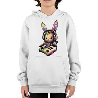 Easter Day Boys Gamer Video Game Controller Bunny Youth Hoodie | Mazezy CA