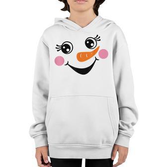 Eyelashes Christmas Outfit Snowman Face Costume Girls N Youth Hoodie - Thegiftio UK