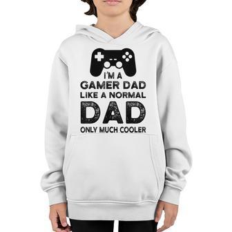 Fathers Day Novelty For Funny Cool Gamer Dad Youth Hoodie - Thegiftio UK