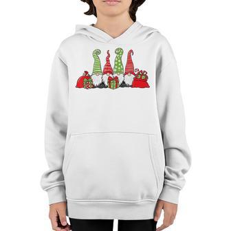 Four Gnomes Gift Box Merry Christmas For Mens Womens Kids Youth Hoodie - Thegiftio UK