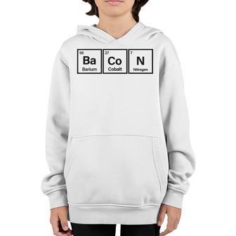 Funny Bacon Periodic Table Gift For Men Women Boys Elements Youth Hoodie - Thegiftio UK