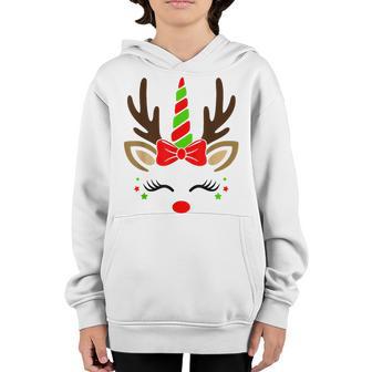 Funny Reindeer Face Matching Family Christmas Men Women Kids V2 Youth Hoodie - Thegiftio UK