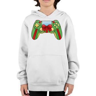 Gamer Funny Video Game Controller Santa Hat Christmas Gaming V2 Youth Hoodie - Thegiftio UK