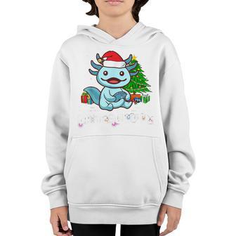 Gamesalotl Ambystoma Mexicanum Christmas Pajamas Axolotl Youth Hoodie - Thegiftio UK