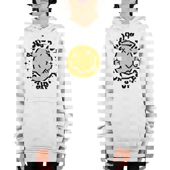 Groovy Schools Out For Summer Smile Face Last Day Of School Youth Hoodie | Mazezy