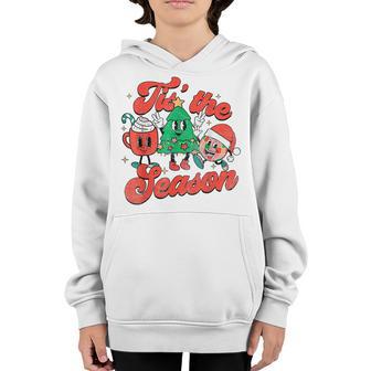 Groovy Tis The Season Christmas Coffee Lovers Women Kids Youth Hoodie - Thegiftio UK