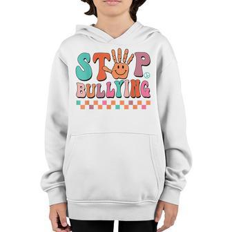 Groovy Unity Day Orange Kid Stop Bullying Be Kind Hippie Youth Hoodie - Thegiftio UK