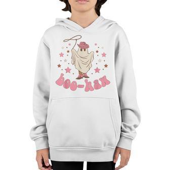 Halloween Boo Haw Ghost Western Cowboy Cowgirl Funny Spooky V2 Youth Hoodie - Thegiftio UK