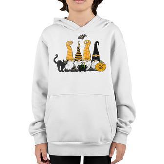 Halloween Gnomes Cute Autumn Pumpkin Fall Holiday Women Girl V35 Youth Hoodie - Thegiftio UK